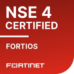 Fortinet NSE 4 FortiOS certification badge
